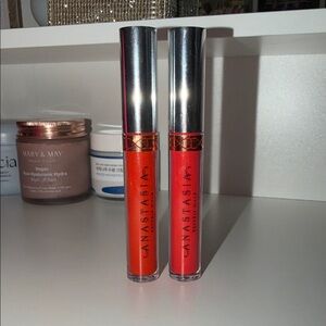 Anastasia Lip Duo - Vibrant Red and Bold Orange color spicy and red coral